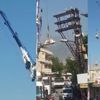 140 kiloluk cesedi vinçle taşıyabildiler 140 kiloluk cesedi vinçle taşıyabildiler