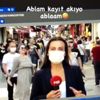 FOX muhabiri anons çekerken iki turist kadın arkasında ...