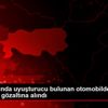 Torpidosunda uyuşturucu bulunan otomobildeki şüpheliler ... Torpidosunda uyuşturucu bulunan otomobildeki şüpheliler ...