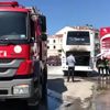 Safranbolu da tur otobüsünde yangın çıktı Safranbolu da tur otobüsünde yangın çıktı