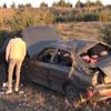 Defalarca takla atan araçtan sağ çıktı Defalarca takla atan araçtan sağ çıktı