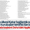 4 Arap ülkesinden ortak Katar bildirisi 4 Arap ülkesinden ortak Katar bildirisi