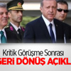 Kritik Görüşme Sonrası Flaş Geri Dönüş Açıklaması