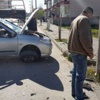 Kaldırımda yürürken otomobil çarptı