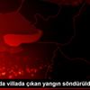 Altınova da villada çıkan yangın söndürüldü Altınova da villada çıkan yangın söndürüldü