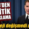 ABD'den kritik 'eğit-donat' açıklaması ABD'den kritik 'eğit-donat' açıklaması