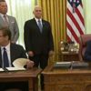 Sırbistan Cumhurbaşkanı Vucic'in . Trump karşısında zor anları