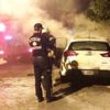Aydın'da polis otomobiline kundaklama