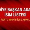 Belediye başkan adayları 2019 AK Parti, MHP ilçe belediye başkan adayları yerel seçim isim listesi Belediye başkan adayları 2019 AK Parti, MHP ilçe belediye başkan adayları yerel seçim isim listesi