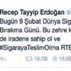 İlk tweet'i sigaraya karşı İlk tweet'i sigaraya karşı
