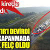 Şoför TIR'ı devirdi garip kapanmada trafik felç oldu. Otoyol kireçle kaplandı Şoför TIR'ı devirdi garip kapanmada trafik felç oldu. Otoyol kireçle kaplandı