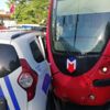 Fatih'te tramvay polis aracına çarptı: 1 polis yaralı