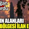 ﻿Yangından etkilenen alanlar afet bölgesi ilan edildi