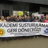 Marmara Üniversitesi'nden ihraç edilen akademisyenler uğurlandı Marmara Üniversitesi'nden ihraç edilen akademisyenler uğurlandı
