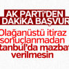 AK Parti mazbata için başvuru yaptı