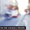 Gürcistan da halk sokaklara döküldü Gürcistan da halk sokaklara döküldü