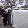 Öğrenci servisi kaza yaptı: 20 yaralı