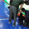 Basketbolcular hakemi sakatladı