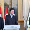 IKBY Başkanı Barzani, Bağdat'ta Macron ile görüştü