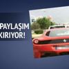 Ferrari’si ile boru taşıdı