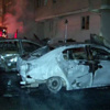 Site otoparkındaki 9 otomobil kundaklandı