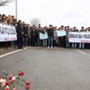 Yozgat'ta üniversite öğrencileri yol kapattı Yozgat'ta üniversite öğrencileri yol kapattı