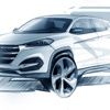 Hyundai Tucson çizimlerle çıktı Hyundai Tucson çizimlerle çıktı