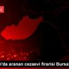 Adıyaman da aranan cezaevi firarisi Bursa da yakalandı Adıyaman da aranan cezaevi firarisi Bursa da yakalandı