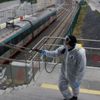 Marmaray istasyonları dezenfekte edildi Marmaray istasyonları dezenfekte edildi