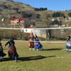 Ağasar kıyafetli kadınlar tarladan çıkıp, voleybol oynadı Ağasar kıyafetli kadınlar tarladan çıkıp, voleybol oynadı