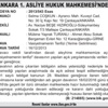 ANKARA 1. ASLİYE HUKUK MAHKEMESİ’NDEN