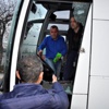 Takım otobüsüne taşlı saldırı