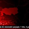 Giresun da iki otomobil çarpıştı: 1 ölü, 3 yaralı Giresun da iki otomobil çarpıştı: 1 ölü, 3 yaralı
