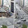 Japonya'daki yol tekrar çöktü