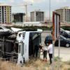 İşçileri taşıyan servis aracı devrildi İşçileri taşıyan servis aracı devrildi