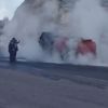 Mazot yüklü tanker seyir halindeyken alev aldı Mazot yüklü tanker seyir halindeyken alev aldı