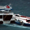 Deniz otobüsü karaya sürüklendi! Deniz otobüsü karaya sürüklendi!