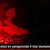 İzmir de çıkan ev yangınında 4 kişi dumandan etkilendi İzmir de çıkan ev yangınında 4 kişi dumandan etkilendi