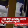 Rusya'da tır ile depo arasında kalan işçi öldü Rusya'da tır ile depo arasında kalan işçi öldü