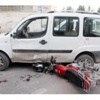 Hafif Ticari Araçla Çarpışan Motosikletli Yaralandı