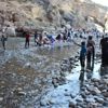 Adıyaman'a gelen turistler Kahta Çayı'nda serinliyor