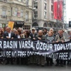 Gazeteciler özgür basın için yürüdü!
