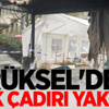 Brüksel'deki PKK çadırı yakıldı