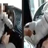 Bir aylık bebeğini direksiyona bağladı