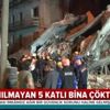 Erzurum'da kullanılmayan 5 katlı bina çöktü |Video
