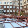 Siirt'te kız yurdunun çatısı rüzgardan uçtu, faciadan dönüldü