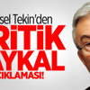 Gürsel Tekin'den Kritik Baykal Açıklaması! Gürsel Tekin'den Kritik Baykal Açıklaması!