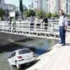 Virajı alamadı kanala uçtu Virajı alamadı kanala uçtu