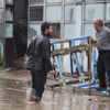 Şiddetli yağış sonrası yollar göle döndü Şiddetli yağış sonrası yollar göle döndü