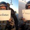 ABD pilotunun Kürdistan pozu şoke etti ABD pilotunun Kürdistan pozu şoke etti